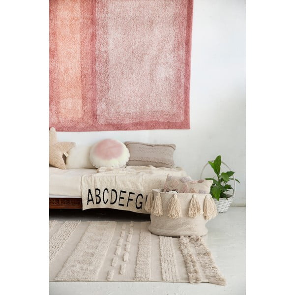 Светлосив и кремав ръчно изработен памучен килим подходящ за пране 140x200 cm Air Natural – Lorena Canals-image-3