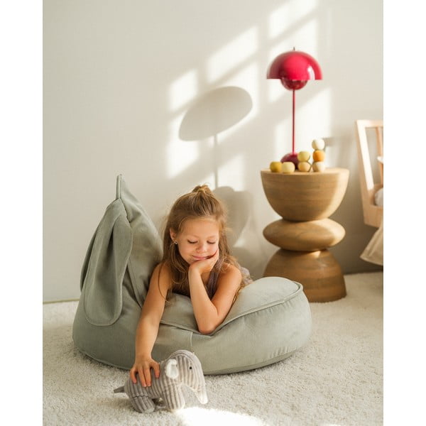 Кадифен детски пуф в цвят мента Bunny – Wigiwama-image-3