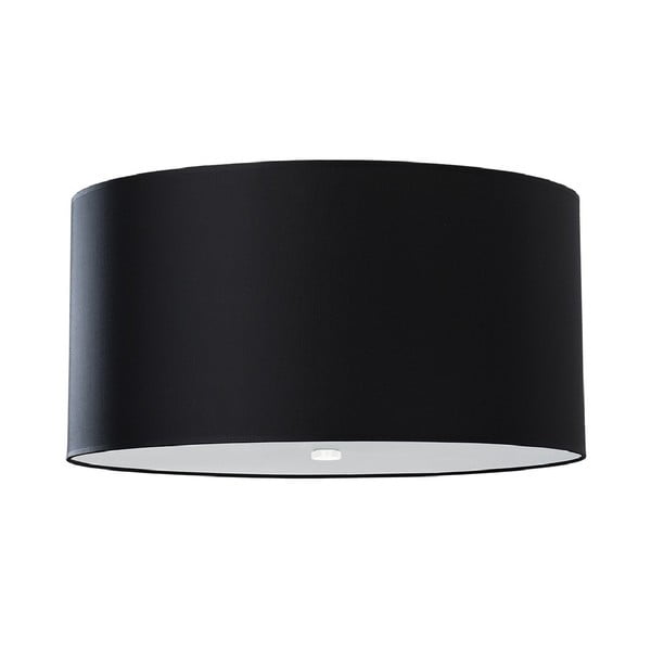 Черна лампа за таван със стъклен абажур ø 50 cm Volta - Nice Lamps