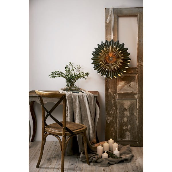 Зелена коледна украса , ø 55 cm Crystal - Star Trading-image-1