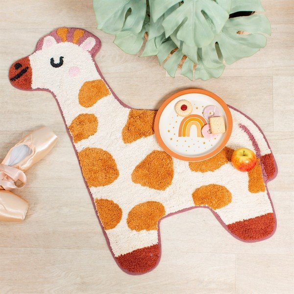 Детски памучен килим в оранжево и бежово , 57 x 80 cm Giraffe - Sass & Belle-image-3