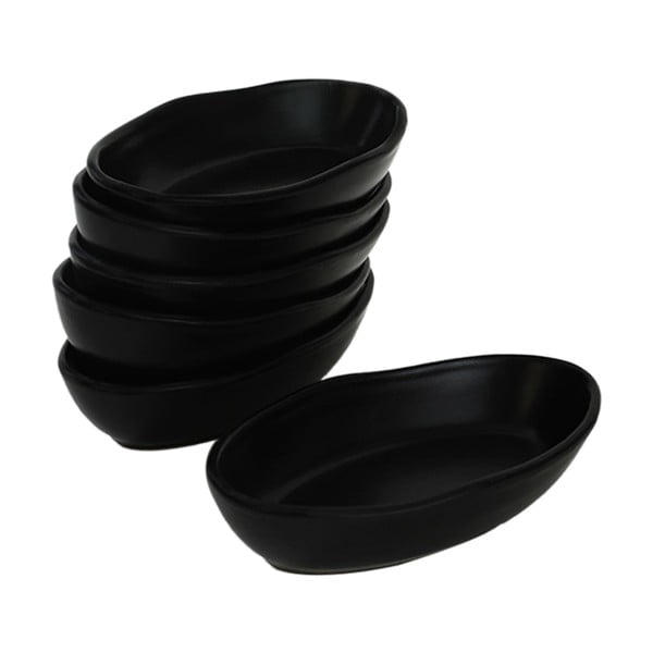 Черни керамични чаши в комплект от 6 броя - Hermia