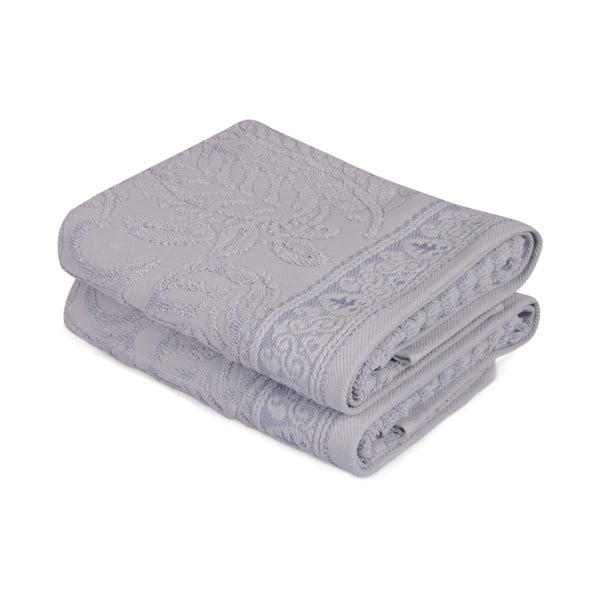 Комплект от 2 сини памучни кърпи за ръце Catherine, 50 x 90 cm - Soft Kiss