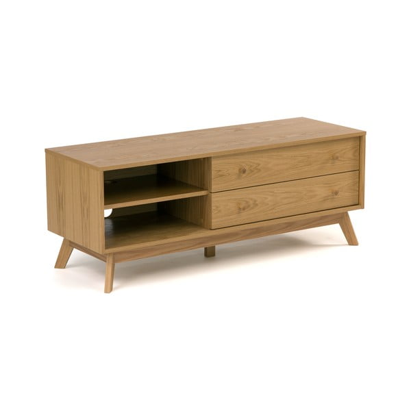 Маса за телевизор от декор от дъб  естествена 130x50 cm Kensal – Woodman-image-2