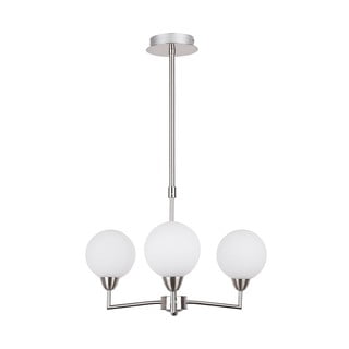 Висяща лампа в сребристо със стъклен абажур Logos - Candellux Lighting