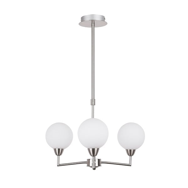 Висяща лампа в сребристо със стъклен абажур Logos - Candellux Lighting