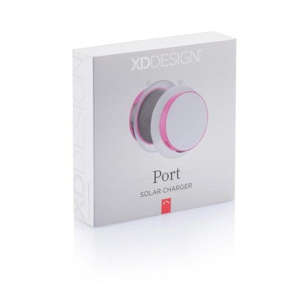 Růžová solární nabíječka na cesty XD Design Port-image-3