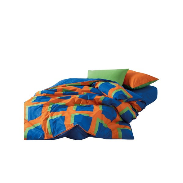 Двойно удължено спално бельо от памук Renforcé с включен долен чаршаф, 4 части 200x220 cm Venus – Mijolnir