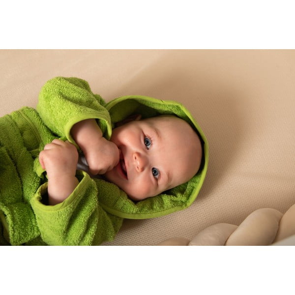 Тъмнорозов памучен бебешки халат размер 1-2 години - Tiseco Home Studio-image-1