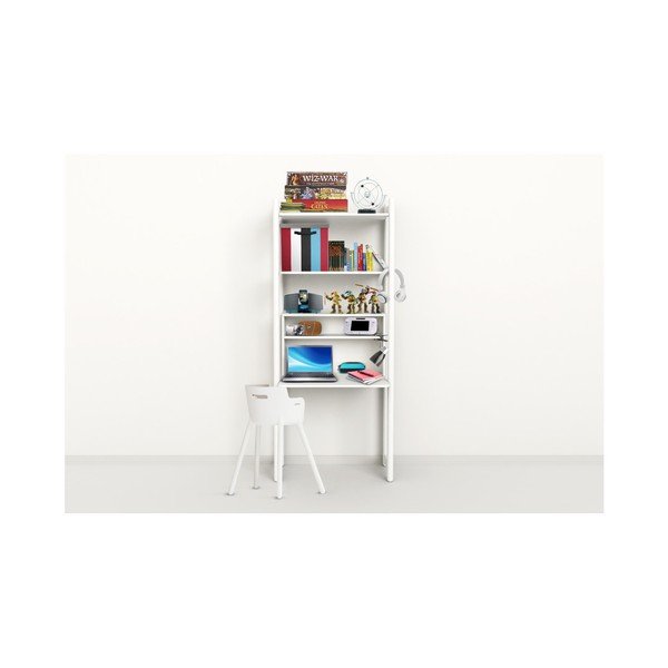Бяла детска етажерка с бюро , височина 189,2 cm Shelfie - Flexa-image-1