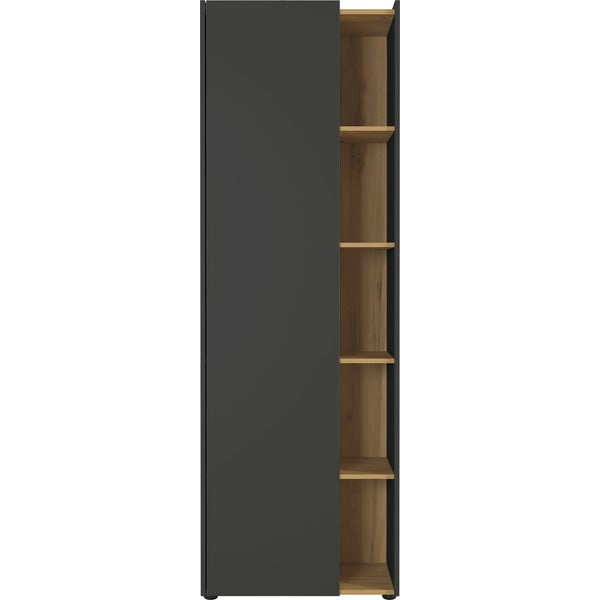 Тъмно сив шкаф за книги в дъб 62x188 cm Austin - Germania