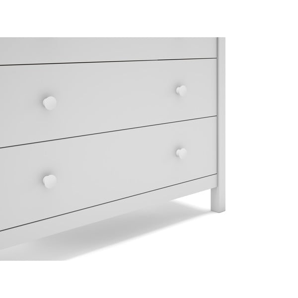 Бял нисък детски скрин от борова дървесина 100x80 cm Max - Marckeric-image-1