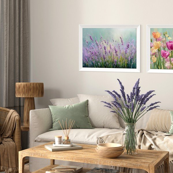 Печатна картина с включена рамка 75x56 cm Lavender – Styler-image-1