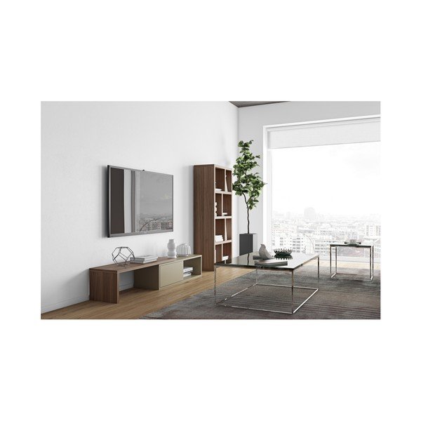 Сива променлива маса за телевизор с орехов фурнир Move - TemaHome-image-3