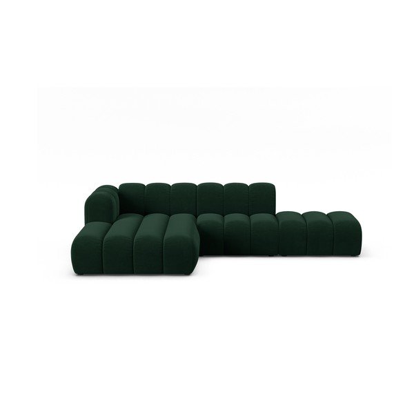 Тъмнозелен ъглов диван (ляв ъгъл) Lupine – Micadoni Home