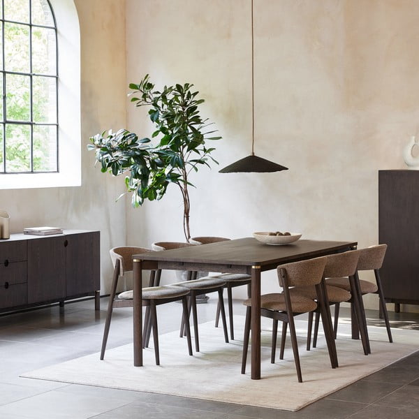 Кафява сгъваема трапезна маса 95x180 cm Arun – Unique Furniture-image-1