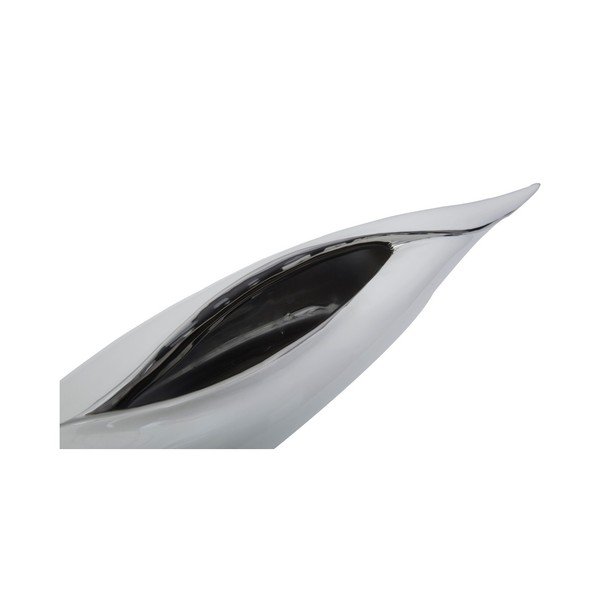 Bílo-stříbrná keramická váza Mauro Ferretti Bianco Roll-image-1