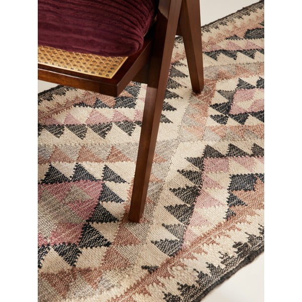 Сива ръчно изработена ютена пътека 80x200 cm Roya Parsa – Elle Decoration-image-2