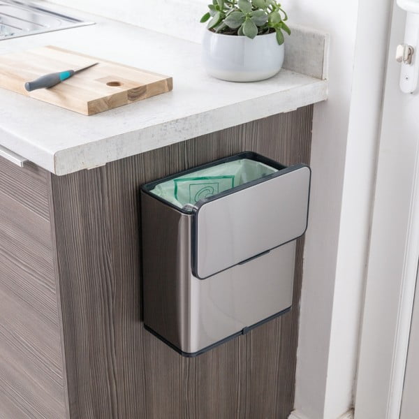 Контейнер за компостируеми отпадъци в сребрист цвят 7 л - Addis-image-1