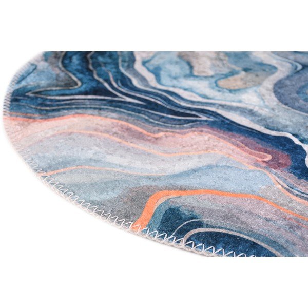 Синьо-розов кръгъл килим подходящ за пране ø 120 cm Colors of Joy – Vitaus-image-2