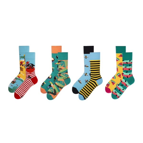 Комплект от 4 чифта тропически чорапи, размер 39-42 - Many Mornings