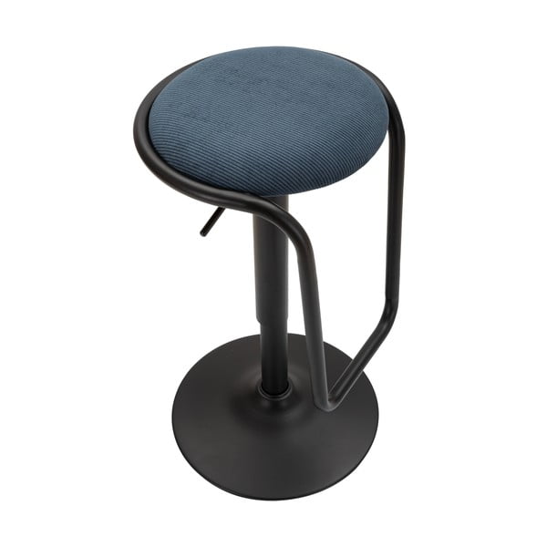 Тапициран бар стол с регулируема височина в петролен цвят/черен (височина на седалката 61 cm) Destiny – Mauro Ferretti-image-4