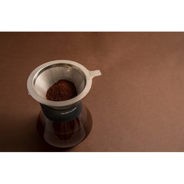 Капкова кафемашина от боросиликатно стъкло с филтър от неръждаема стомана 0,4 л La Cafetiere - Kitchen Craft-image-2