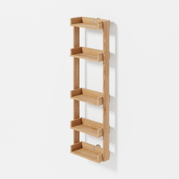 Стенен рафт за баня от дъбова дървесина Yoku - Wireworks-image-4