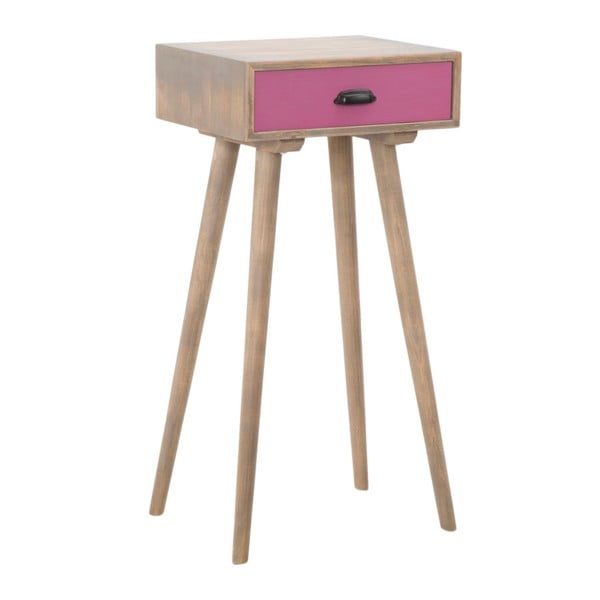 Odkládací stolek s růžovou zásuvkou Mauro Ferretti  Ibiza