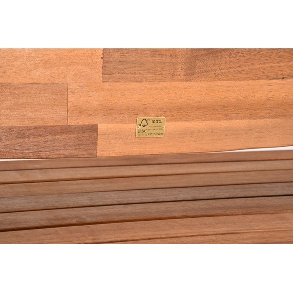 Кафява градинска пейка от масивно дърво Hadia – Garden Pleasure-image-4