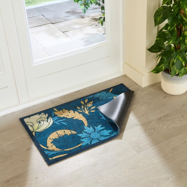 Изтривалка 50x80 cm William Morris Blue – Artsy Doormats-image-2