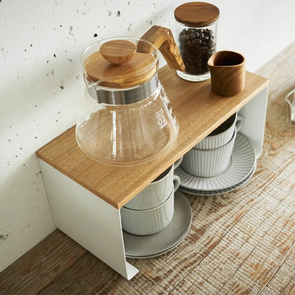 Метален допълнителен рафт в бял и естествен цвят 30,5x14 cm Tosca – YAMAZAKI-image-3