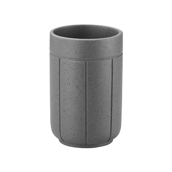 Сива чаша за четки за зъби от полиресин Kua – Blomus