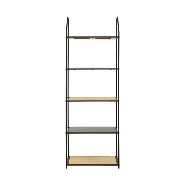 Черен/в естествен цвят метален стелаж 61x179x34 cm Depok – Premier Housewares-image-4