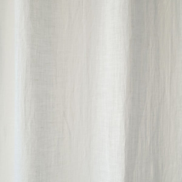Бяла ленена олекотена завеса с тунел Daytime, 250 x 130 cm - Linen Tales-image-2