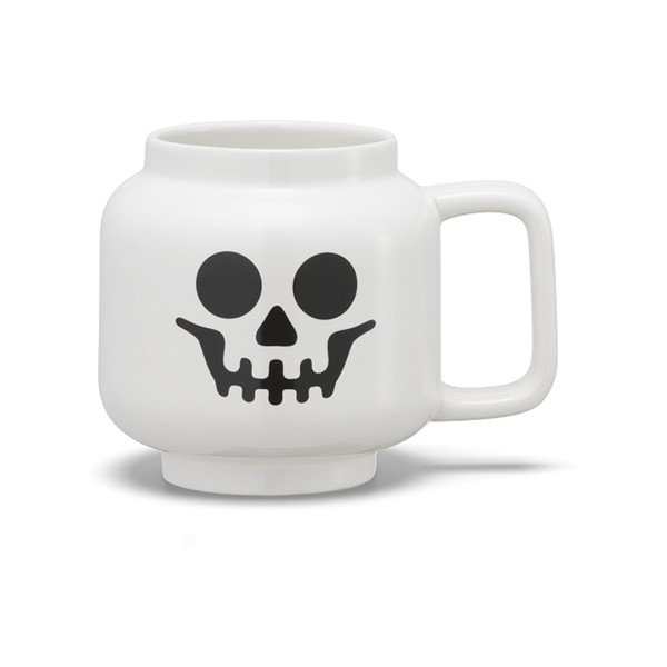 Бяла керамична детска чаша за лате 255 ml Skeleton – LEGO®