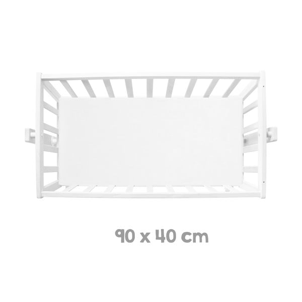 Бяла люлка 40x90 cm на колелца – Roba-image-3