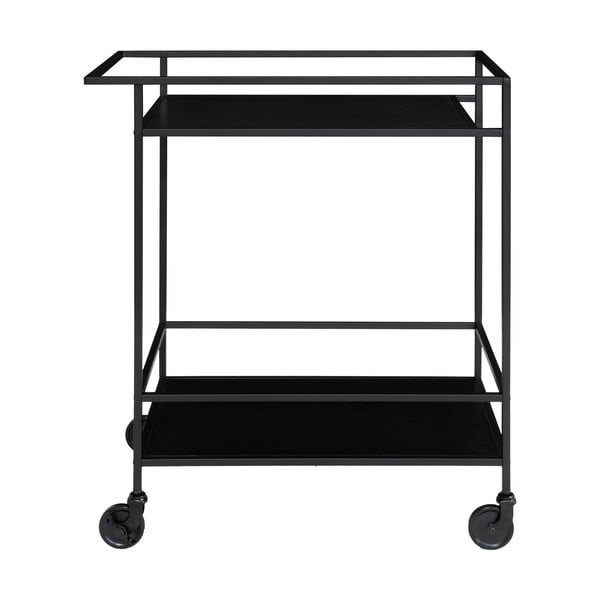 Черна бар количка със стоманена конструкция Vita - House Nordic-image-2