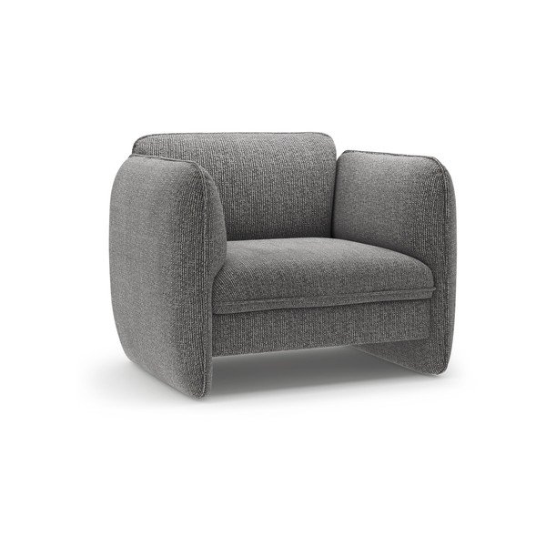 Тъмносиво шенилово кресло Georgia – Micadoni 