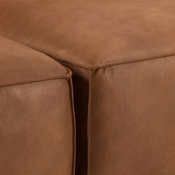 Ъглов диван от изкуствена кожа в цвят коняк (ляв ъгъл) Fairfield Kentucky - Bonami Selection-image-1