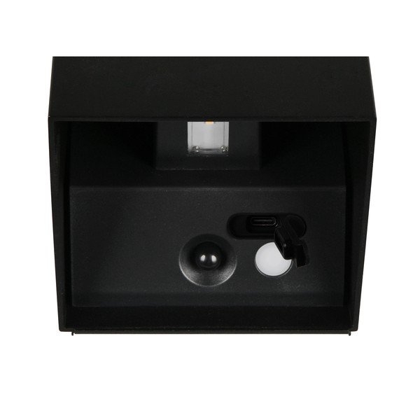 LED стенно външно осветително тяло с USB със сензор за движение (височина 10 cm) Genie – Trio-image-4