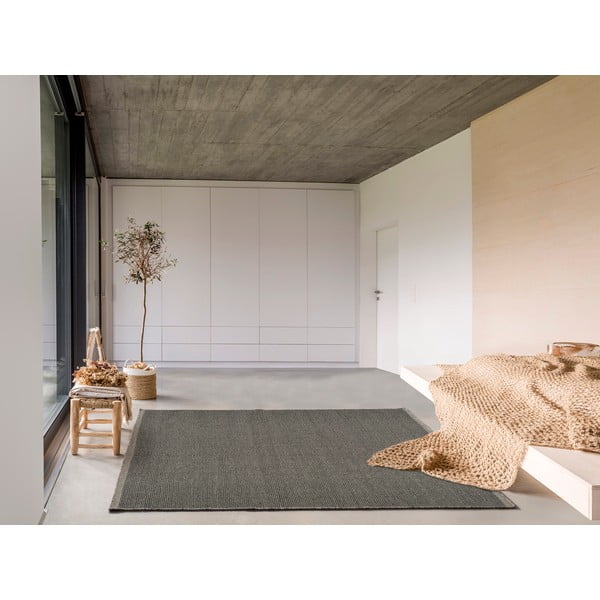 Сив вълнен килим Kiran Liso, 80 x 150 cm - Universal-image-1