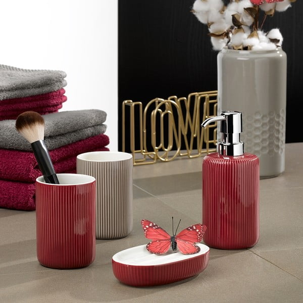 Червен керамичен дозатор за сапун Ava - Kela-image-1