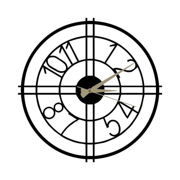 Метален часовник Hefaistos, ø 50 cm - Wallity
