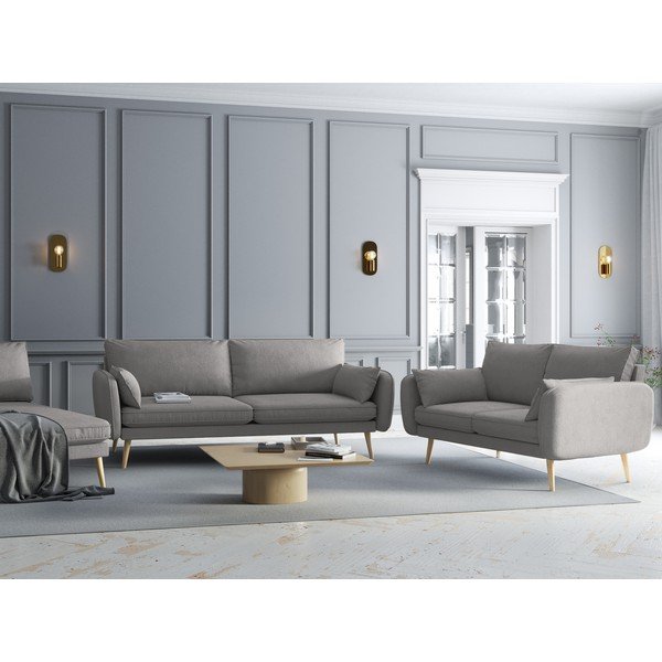 Сив диван Lento, 228 cm - Kooko Home-image-1