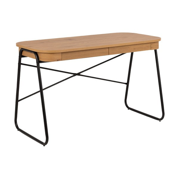 Работна маса с дъбов плот 60x120 cm Blueton – Actona-image-4