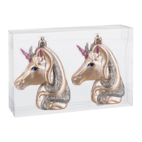 Коледни украси в комплект от 2 бр. 10 cm Unicorn – Casa Selección