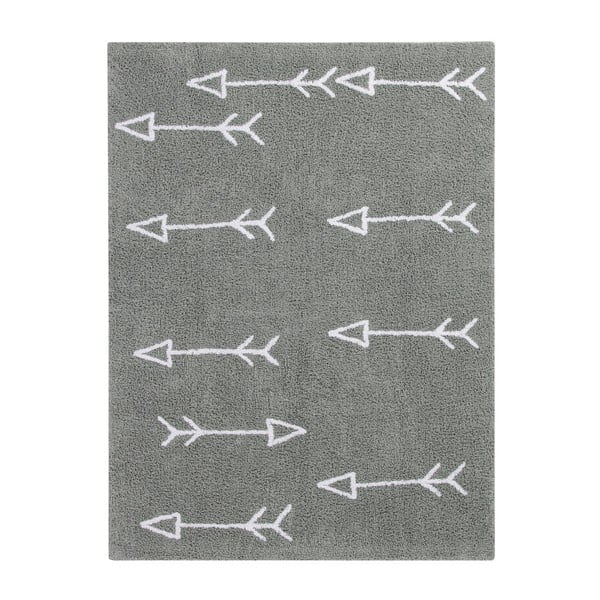 Šedý bavlněný koberec Happy Decor Kids Arrows, 160 x 120 cm