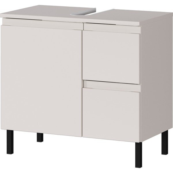 Кремав нисък шкаф за мивка 60x56 cm Salinas – Germania-image-2