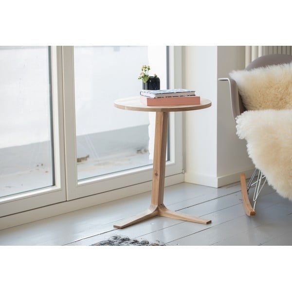 Кръгла масичка за кафе от масивна акациева дървесина ø 40 cm Acina - Wenko-image-3